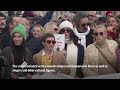 French performers lead silent march for peace  - 01:38 min - News - Video