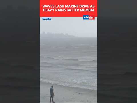 IMD issues yellow alert Gateway of India coastal roads hit by sea surge 25 thousand views  play Short