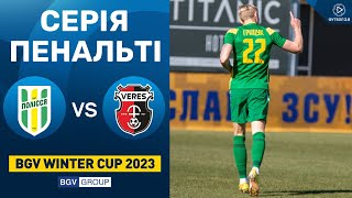 Полісся – Верес. BGV Winter Cup 2023 / Серія пенальті