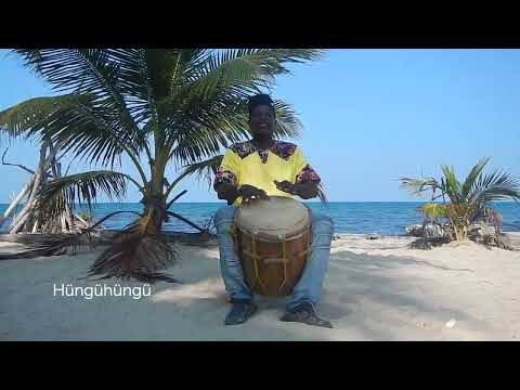 Lebeha Drummers - Jabbar Lambey demonstrates Garifuna rhythms