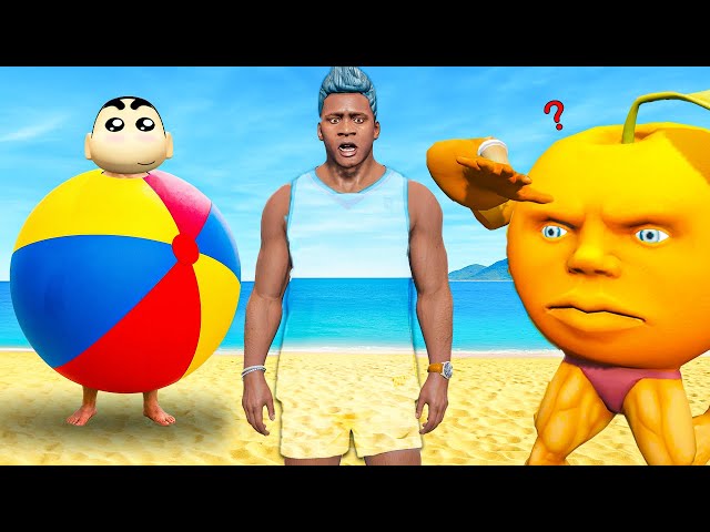 EXTREME CAMOUFLAGE HIDE AND SEEK IN GTA 5 | Franklin Hiding From Udin Din Din Dun Brain Rot