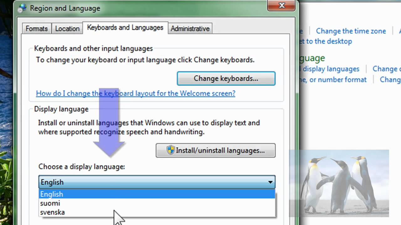 How To Change Language In Windows 7