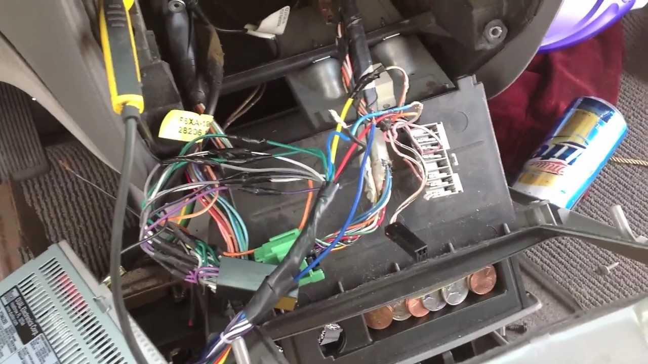 nissan quest 1997 deck install audio troubleshooting - YouTube 2004 aviator stereo diagram 