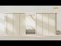שולחן צד מתכוונן גלגלים נסתרים Lumi FMT02-2