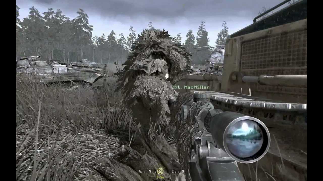 Call Of Duty Modern Warfare Pc All Ghillied Up Youtube