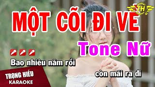 Karaoke Một Cõi Đi Về Tone Nữ Nhạc Sống | Trọng Hiếu