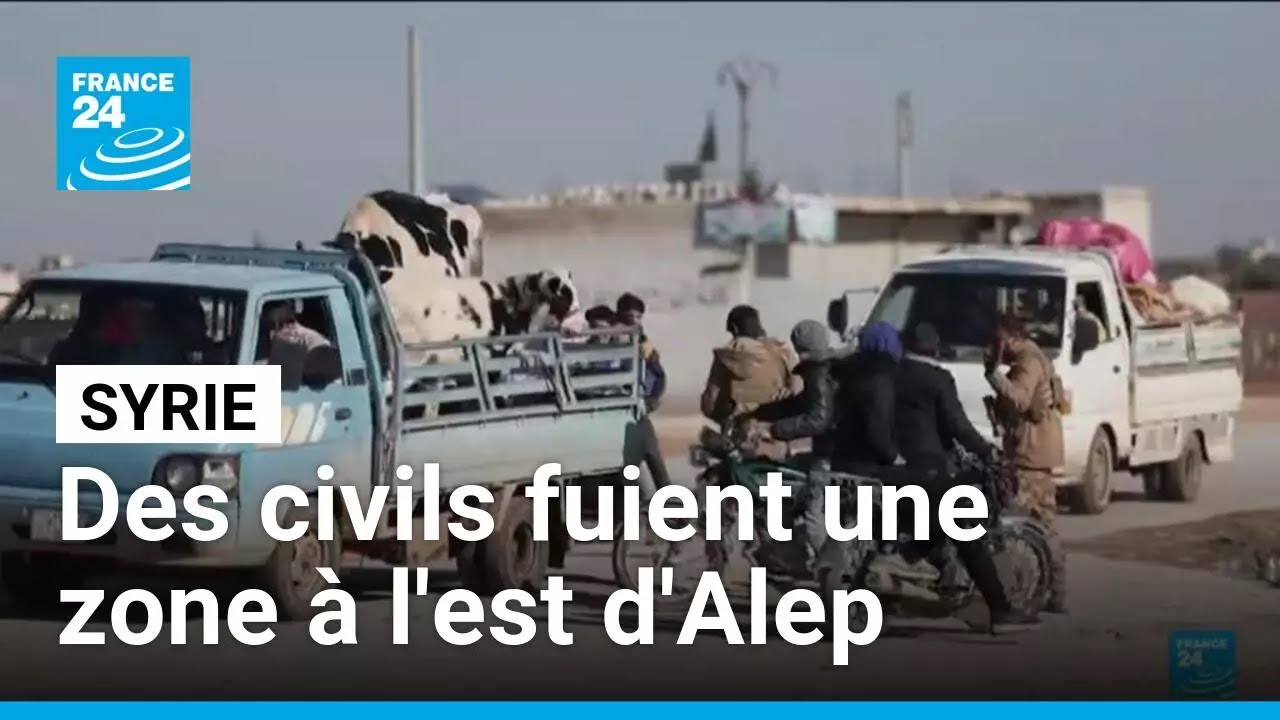 Syrie : des civils fuient une zone que l'armée veut reprendre aux forces kurdes • FRANCE 24