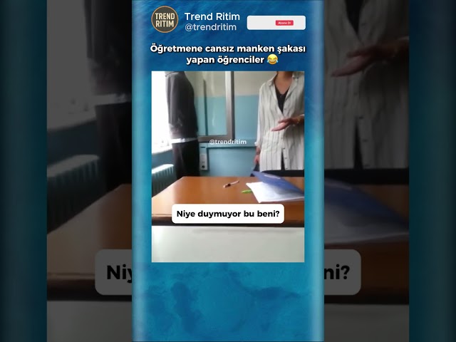 Öğretmene Manken İle Şaka Yapan Gençler 🤣😄