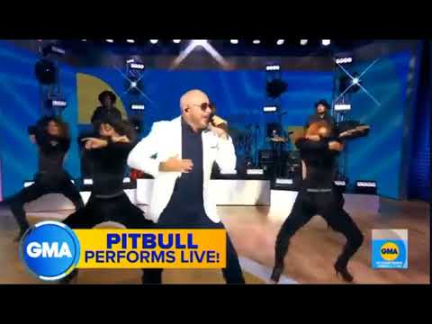 pitbull can't stop us now live at gma 2022