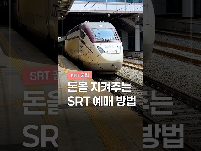 와.. SRT를 반 값으로 예매하는 방법