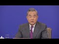 Chinas Foreign Minister Wang Yi holds a news conference