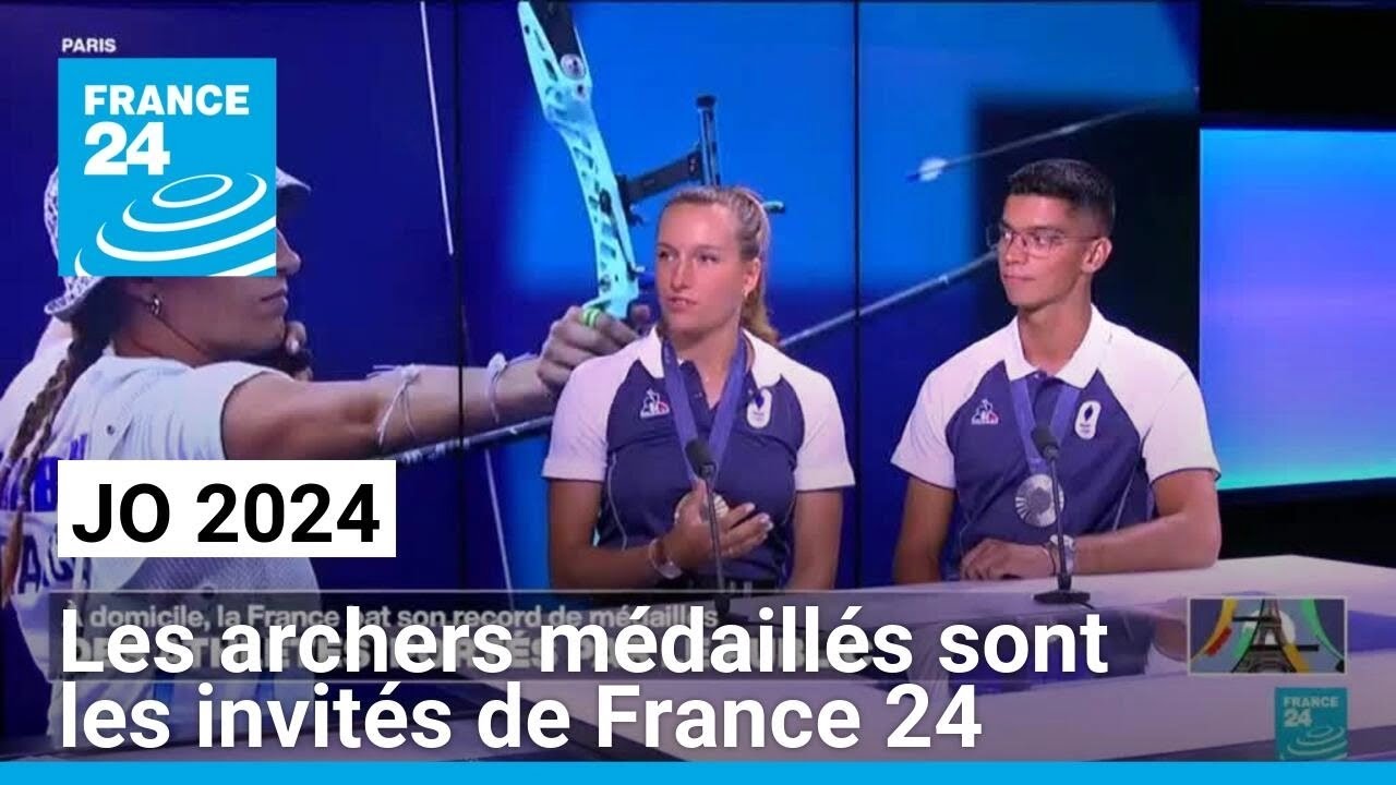 JO 2024 : les archers médaillés olympiques, Lisa Barbelin et Thomas Chirault, sur France 24