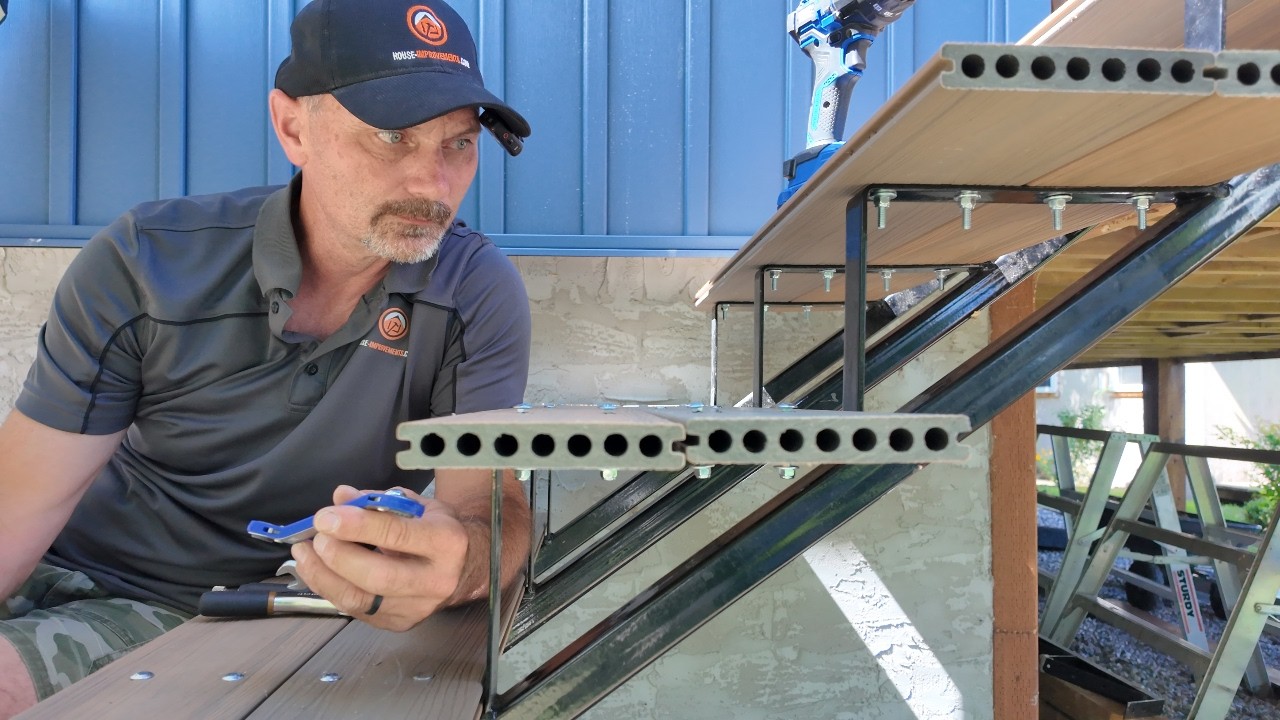 How To Install Composite Deck Boards on Metal Stair Stringers