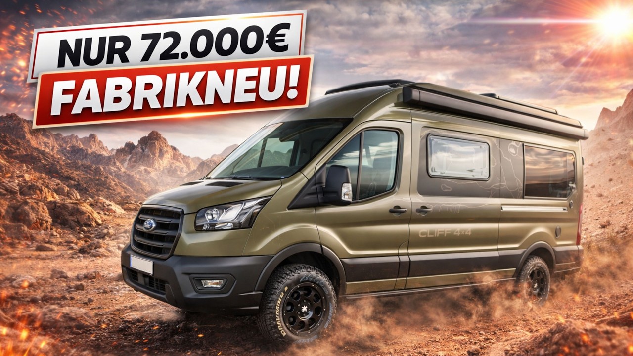 Billigster Allrad 4X4 Kastenwagen! Sunlight Campervan Cliff 590