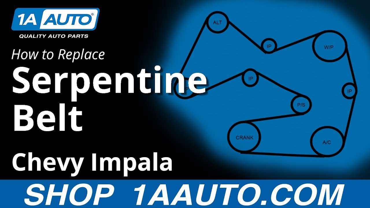 How To Install Replace Engine Serpentine Belt 2006-12 ... 2006 chevy impala serpentine belt diagram 