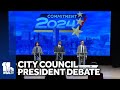 Baltimore City Council president candidates take part in debate