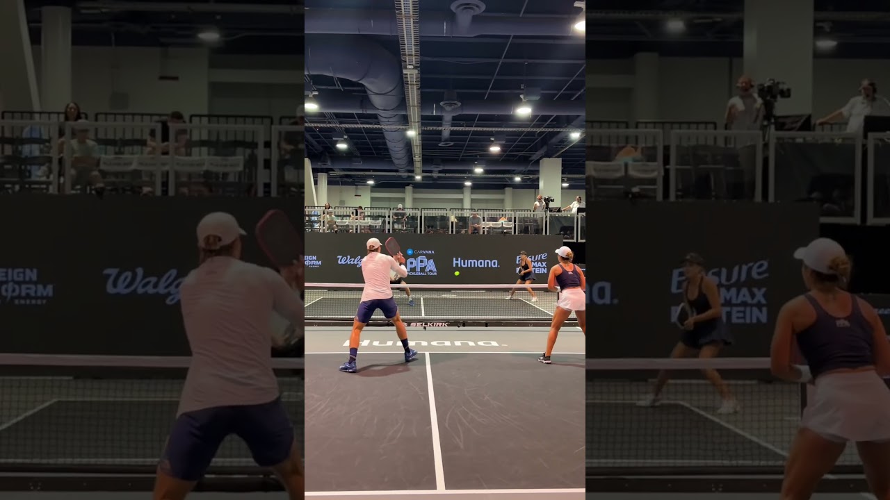So many OVERHEADS 🔥 Christian Alshon wins this pickleball point in an incredible way 👏