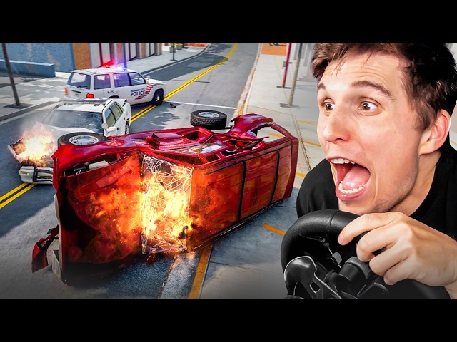 Flucht vor der Polizei endet in ZERSTÖRUNG | BeamNG KARRIERMODUS
