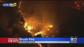 Brush Fire Erupts In Thousand Oaks Near 23 Freeway; Homes Threatened, Evacuations Issued