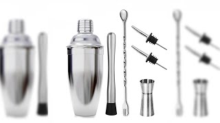 Pratinjau video produk One Two Cups 6in1 Bartender Cocktail Shaker Jigger Bar Spoon 750ml - BA016