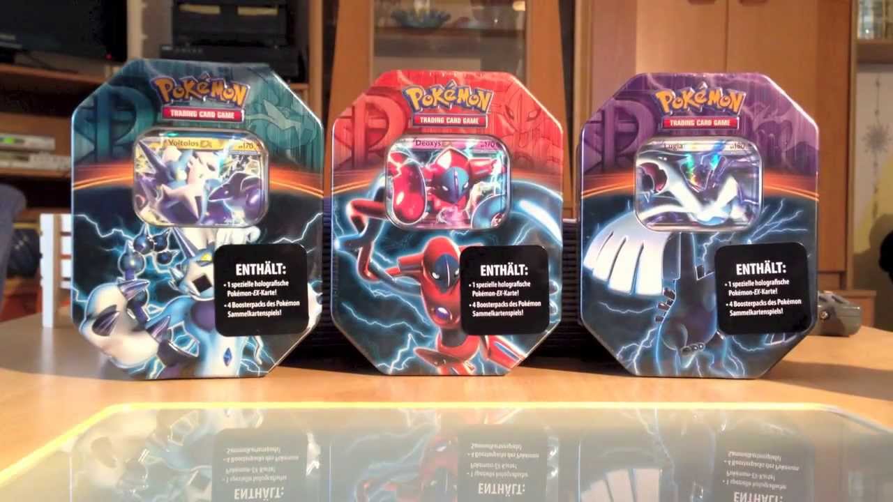Pokemon Tin-Box Opening: Voltolos-EX (Herbst 2013) - YouTube