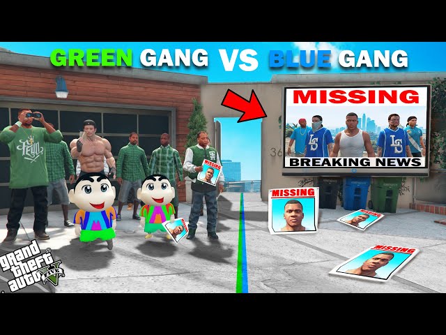 Shinchan Green Gang Prints Franklin Blue Gang Missing Posters In GTA 5!