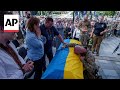 Funeral for Ukrainian journalist turned medic killed in action weeks before her 26th birthday