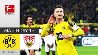 Rolls Reus! BVB Close The Gap To FCB | Borussia Dortmund — VfB Stuttgart 2-1 | All Goals | MD 12