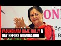 Rajasthan Assembly Elections 2023: Vasundhara Raje On Home Ground A Day Before Filing Nomination