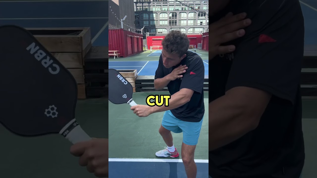 How to Hit Backhand Slice to Return a Serve! 🔪🍕 #pickleball #pickleballtips #shorts