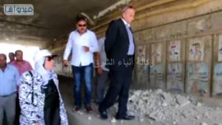 بالفيديو : محافظ القليوبية يتفقد موقع هبوط كوبرى الشموت ببنها ...
