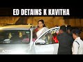 BRS Leader K Kavitha Detained After Raids Over Delhi Liquor Policy Case
