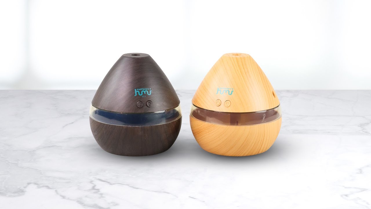 Pratinjau video produk Taffware HUMI Air Humidifier Mini Ultrasonic Aroma Diffuser LED 300ml - H218