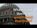What closes in a US government shutdown?