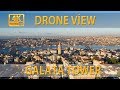 4K Aerial Galata tower at sunrise - Gündoğumunda havadan Galata kulesi