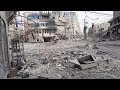 Destruction in the streets of Khan Younis