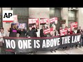 Protesters and supporters of Trump stage outside New York court during hush money trial