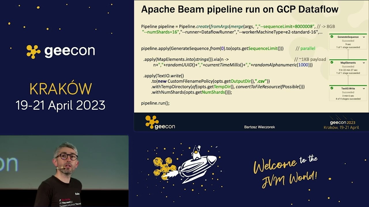 GeeCON 2023: Bartosz Wieczorek - Large-Scale Distributed Processing in Google Cloud - 7 lessons...