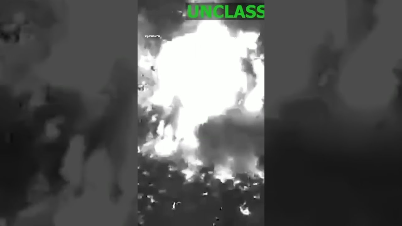 WATCH: US forces DESTROY narco-trafficking vessel #shorts #us #news #foxnews