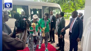 Super Falcons Arrive State House Abuja