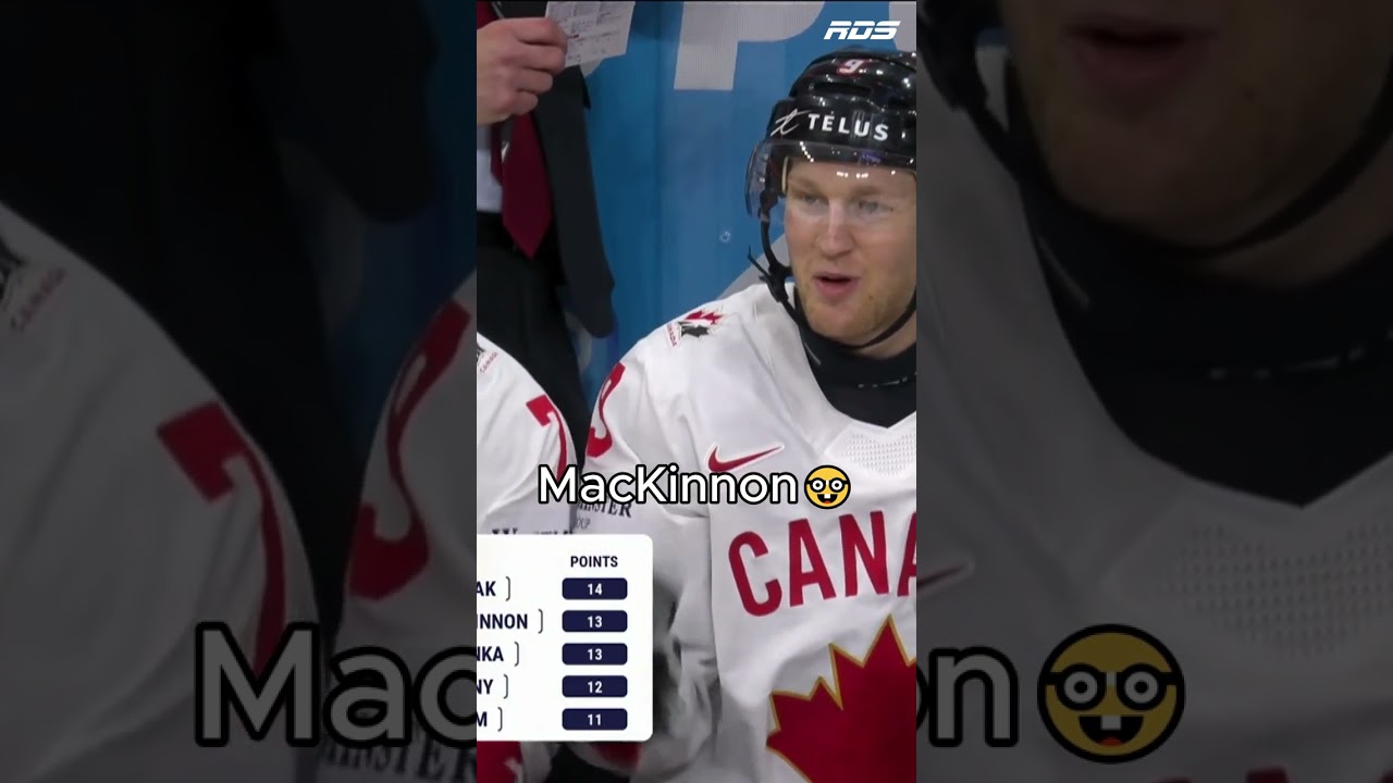 Nathan MacKinnon n'est pas le plus grand fan des arbitres dans ce match contre la Suède!😂