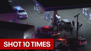 Woman shot 10 times at Glendale gas station