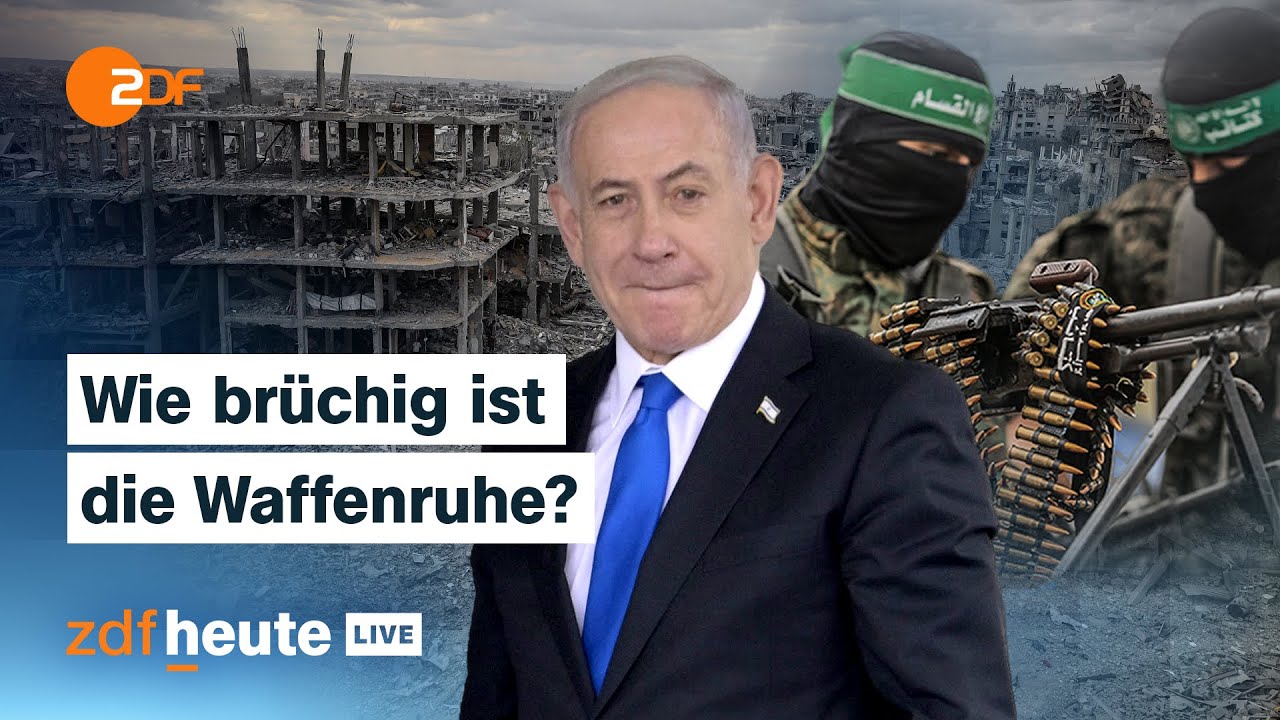 Waffenruhe in Gaza bedroht – neue Angriffe verschärfen die Lage |ZDFheute live