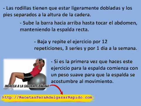 como bajar de peso la espalda