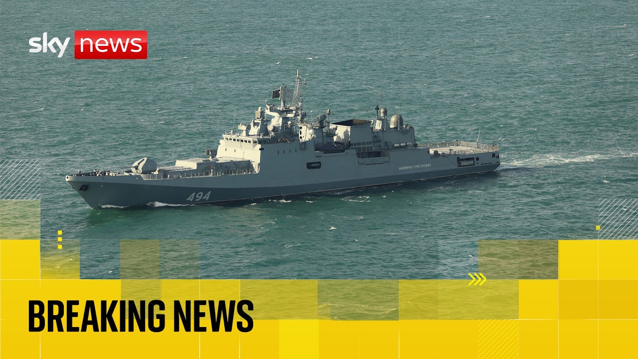 Russian warship 'fires warning shots at yacht in English Channel'