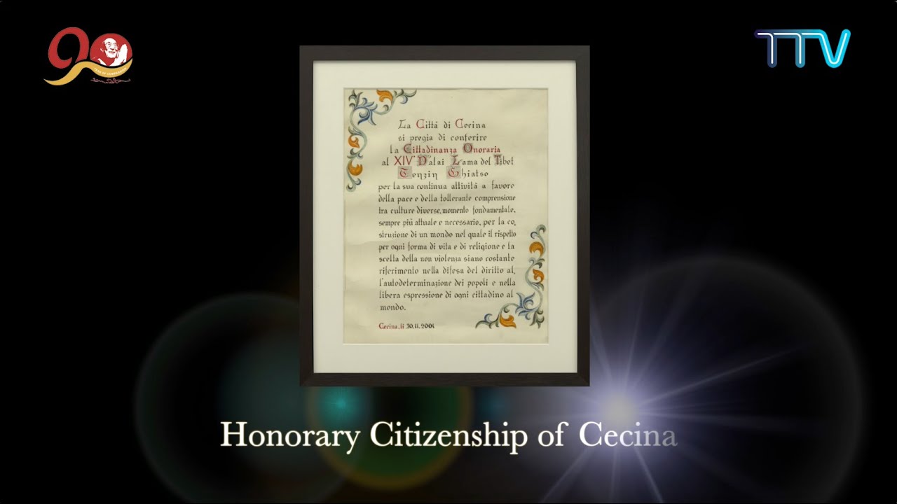 ON THIS DAY: November 30, 2001, His Holiness was awarded "The Honorary Citizenship of Cecina".