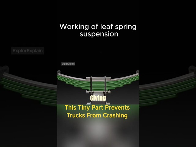 Working of The Simple Genius of Truck leaf spring Suspension |#shorts