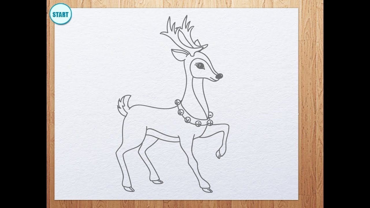 How to draw Reindeer YouTube