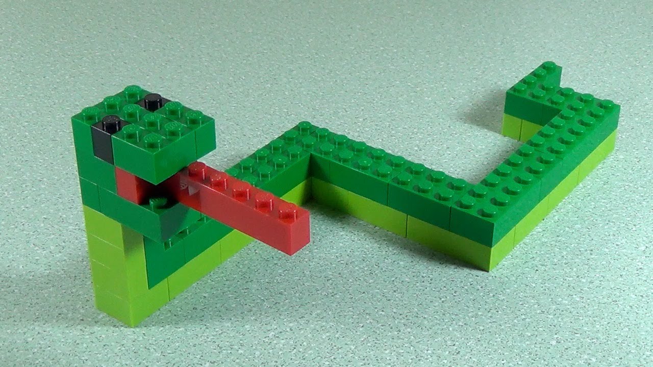 how-to-build-lego-snake-6177-lego-basic-bricks-deluxe-projects-for-kids-youtube