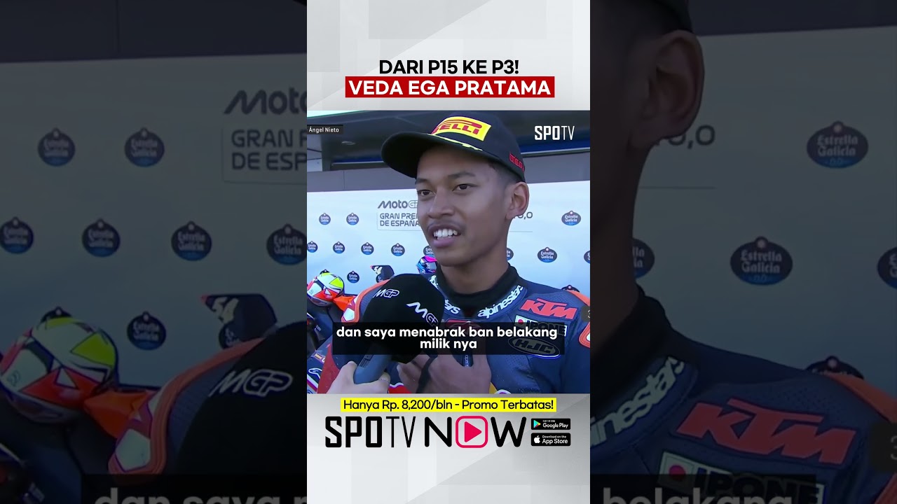 #RedBullRookiesCup 🏍 - Start dari P15, Veda Ega Pratama Finish P3 di Race 1